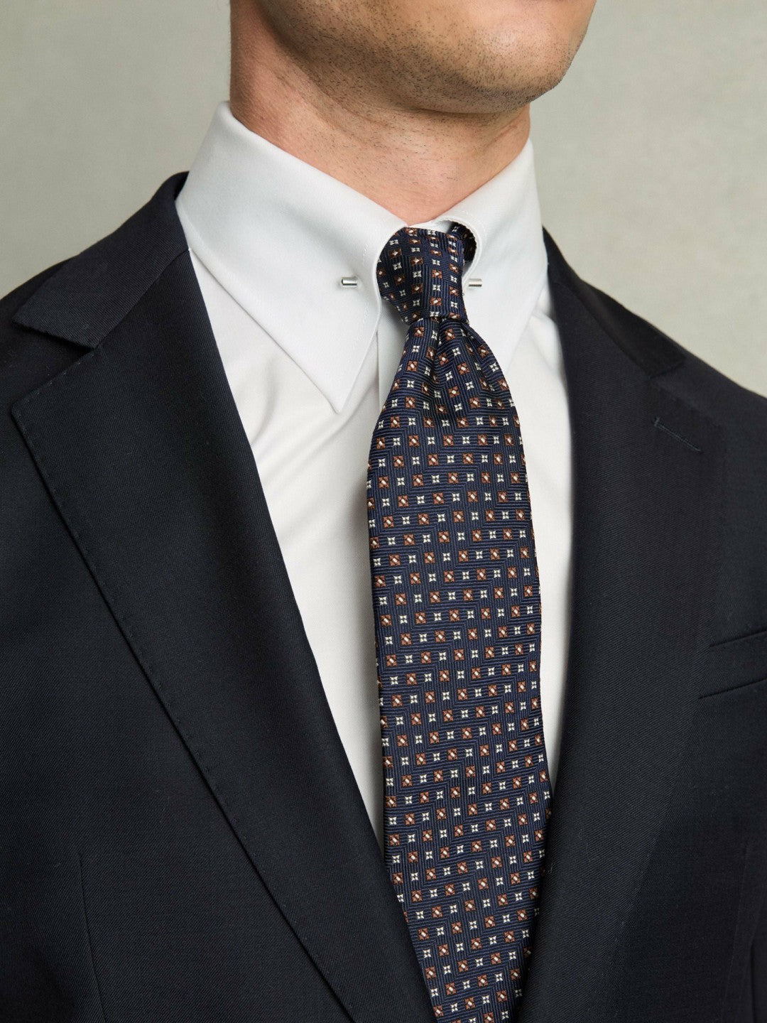 Reiss | Regular-Fit Cotton Pin-Collar Shirt in White
