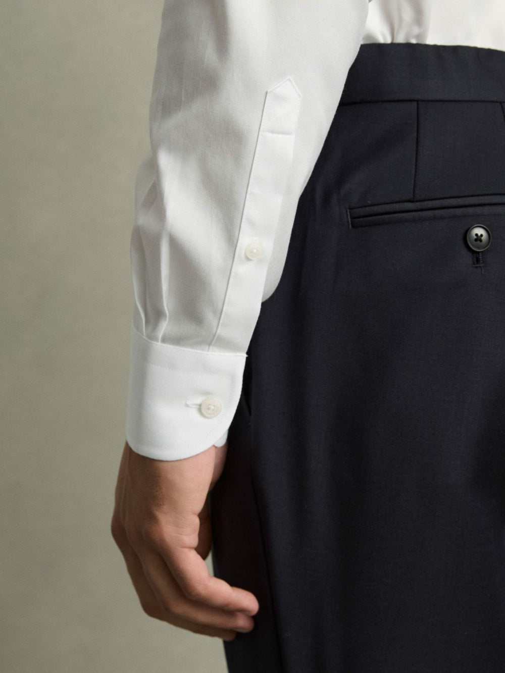 Reiss | Regular-Fit Cotton Pin-Collar Shirt in White