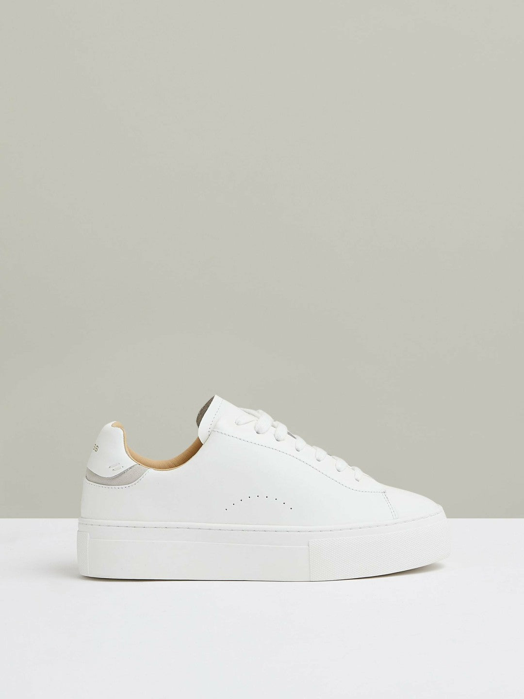 Reiss | Leather Low-Top Trainers in White