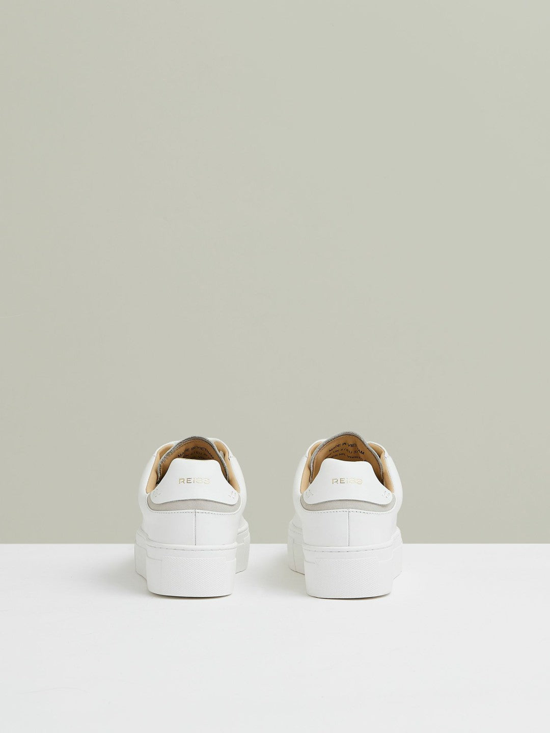Reiss | Leather Low-Top Trainers in White