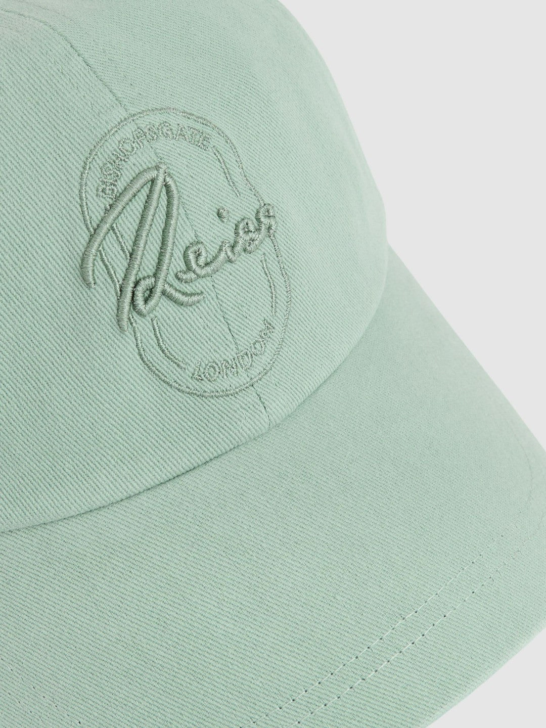 Reiss | Cotton Logo-Embroidered Baseball Cap in Washed Green