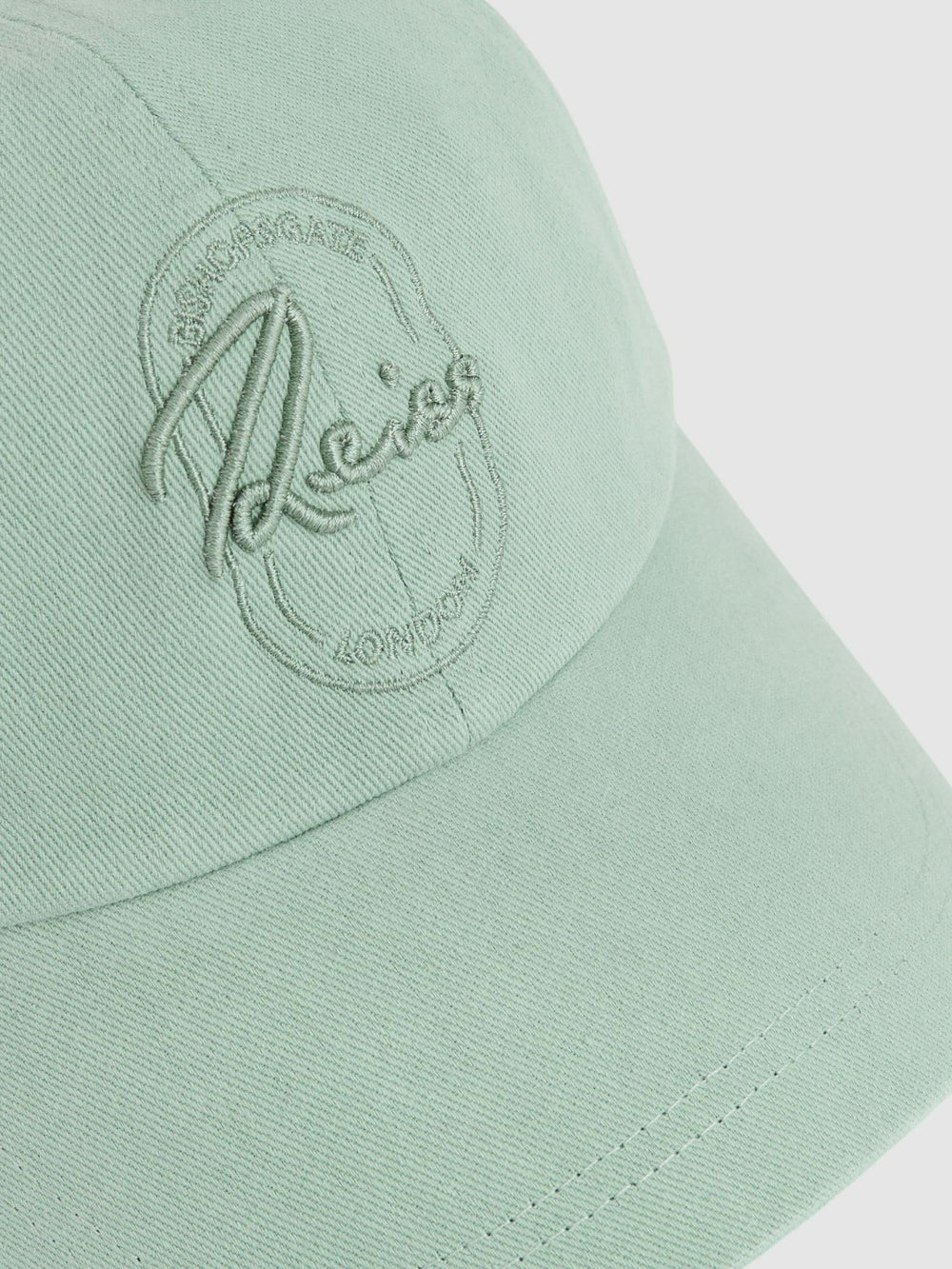 Reiss | Cotton Logo-Embroidered Baseball Cap in Washed Green