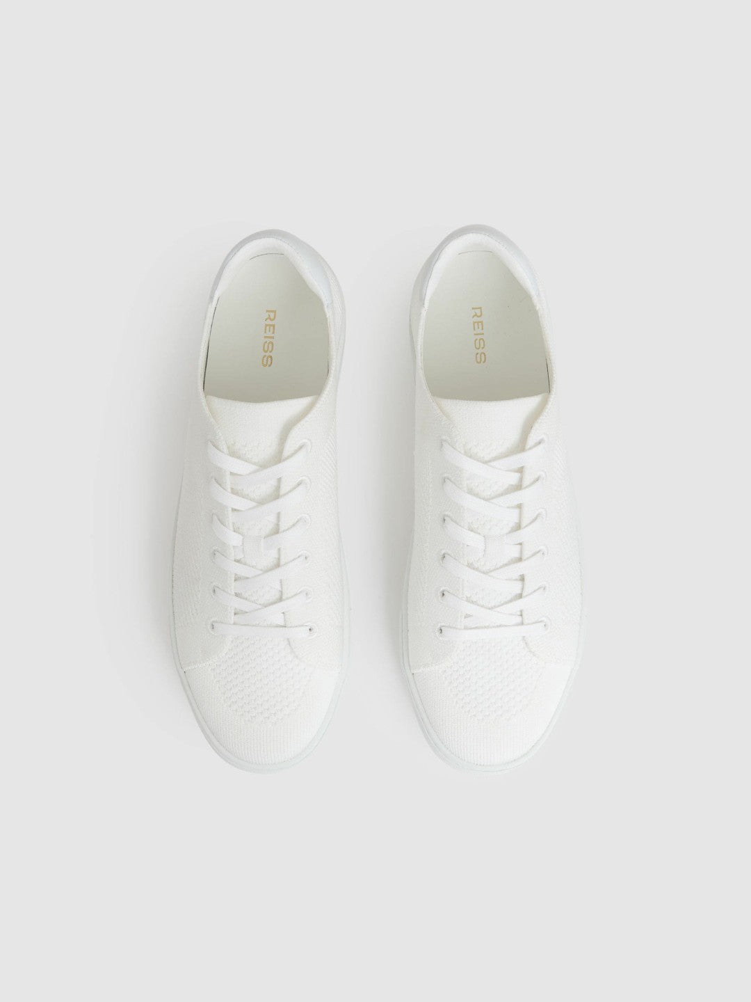 Reiss | Knitted Low-Top Trainers in White