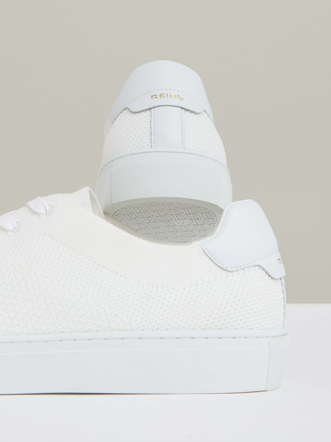 Reiss | Knitted Low-Top Trainers in White