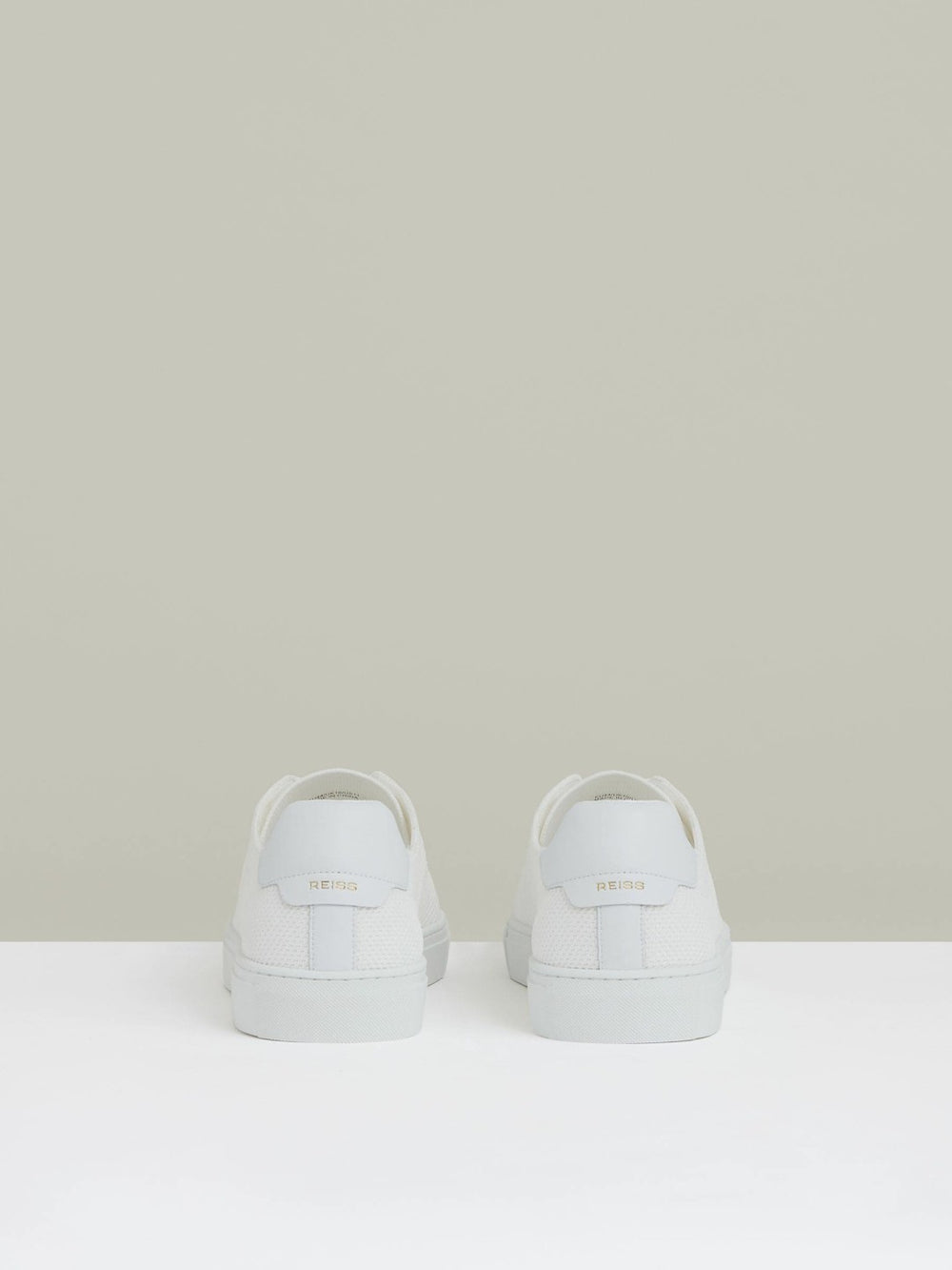 Reiss | Knitted Low-Top Trainers in White