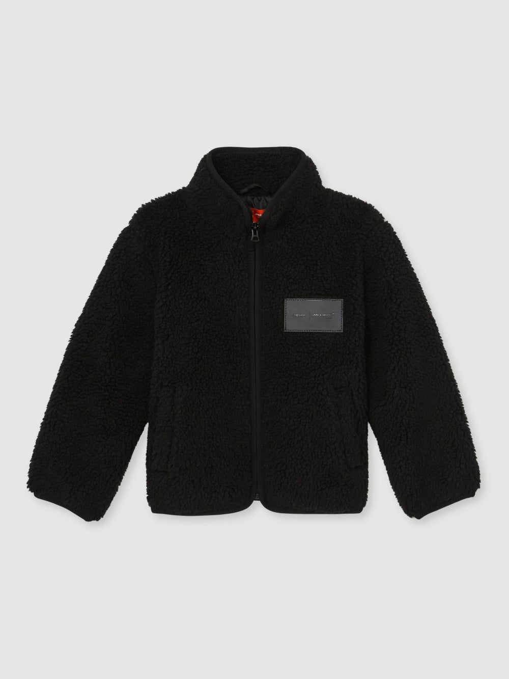 Reiss | 13-14 yrs Unisex Fit McLaren F1 Team Embroidered Fleece Jacket in Black
