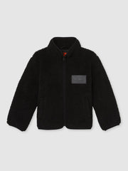 Reiss | 13-14 yrs Unisex Fit McLaren F1 Team Embroidered Fleece Jacket in Black