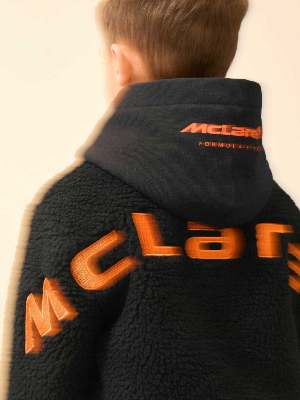 Reiss | 13-14 yrs Unisex Fit McLaren F1 Team Embroidered Fleece Jacket in Black