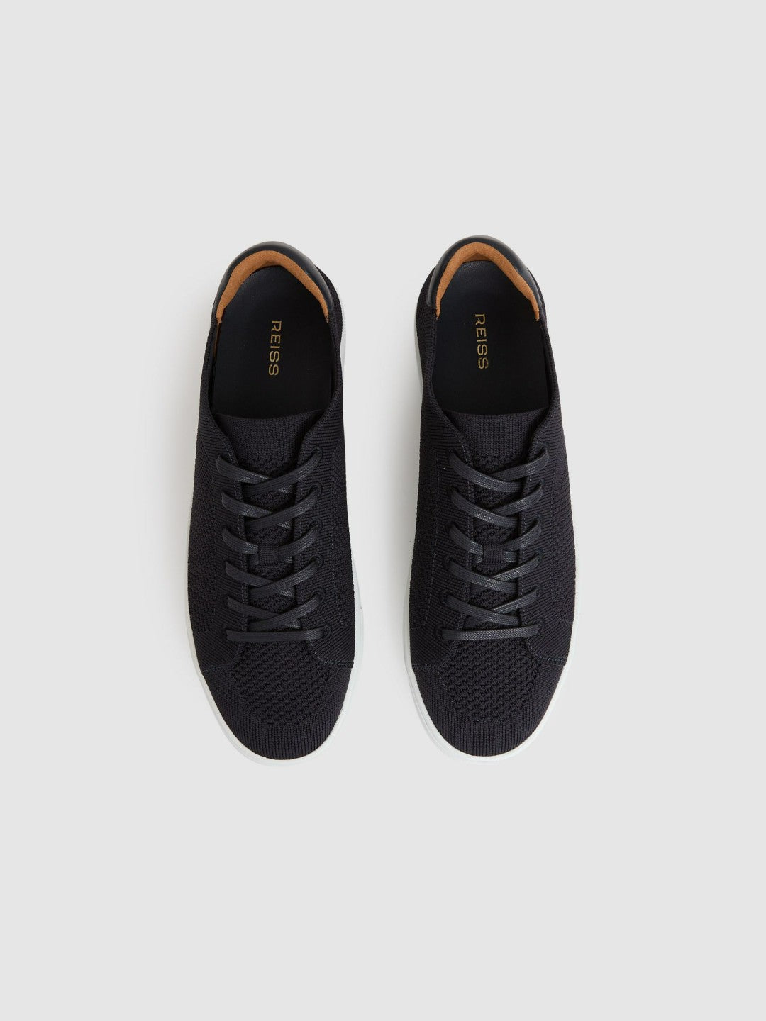 Reiss | Knitted Low-Top Trainers in Navy