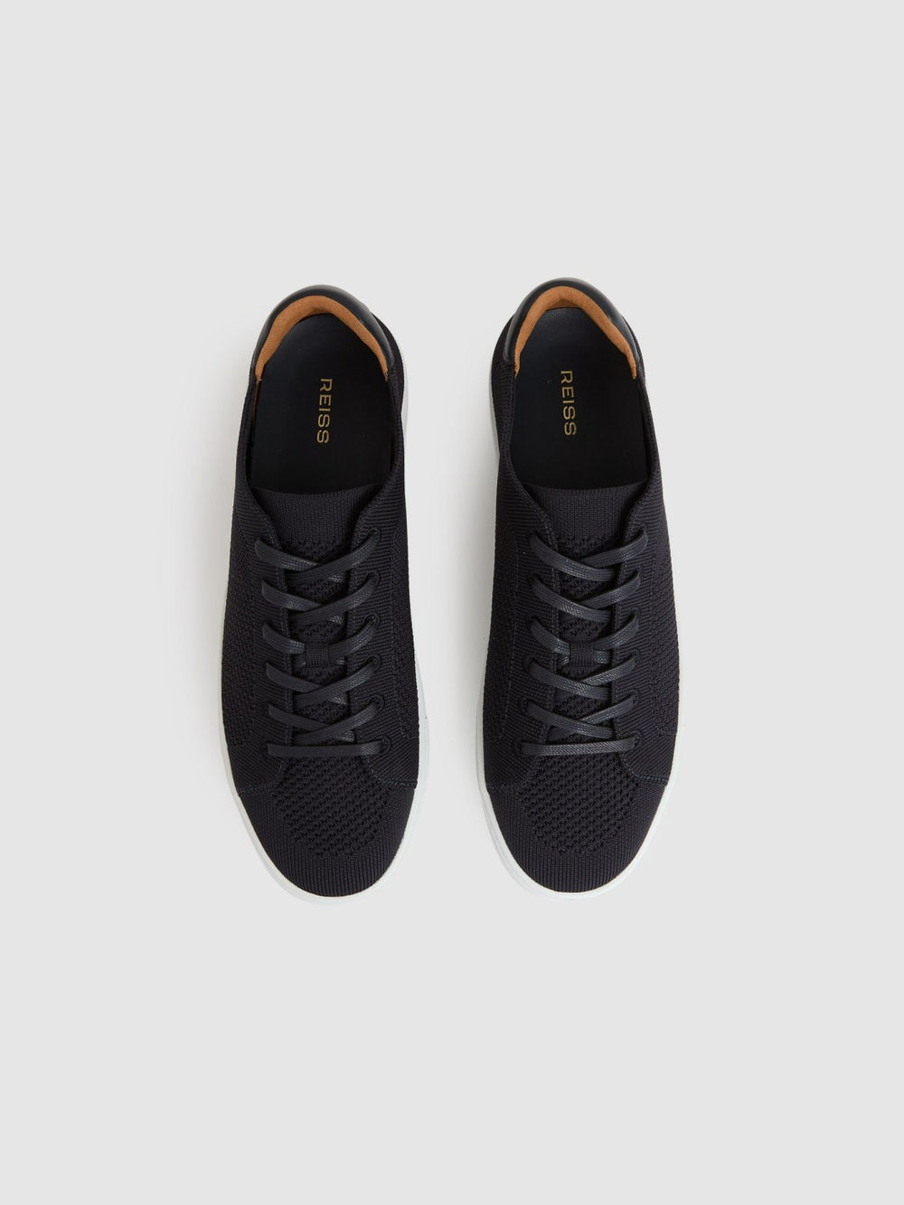 Reiss | Knitted Low-Top Trainers in Navy