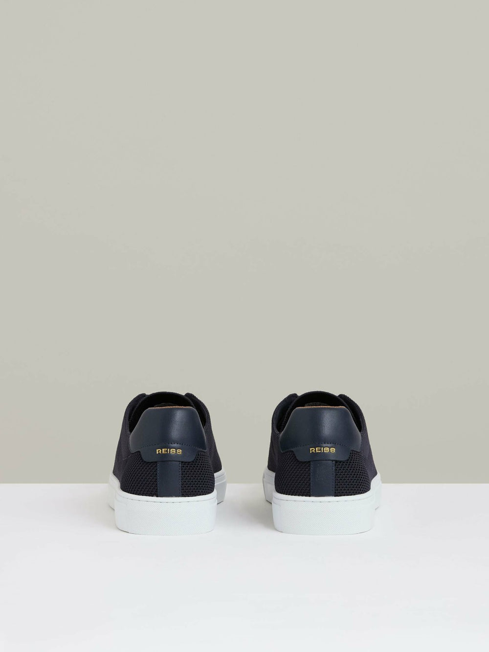 Reiss | Knitted Low-Top Trainers in Navy