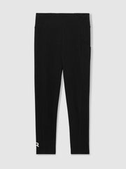 Reiss | 9-14 yrs Stretch Logo Print Leggings in Black