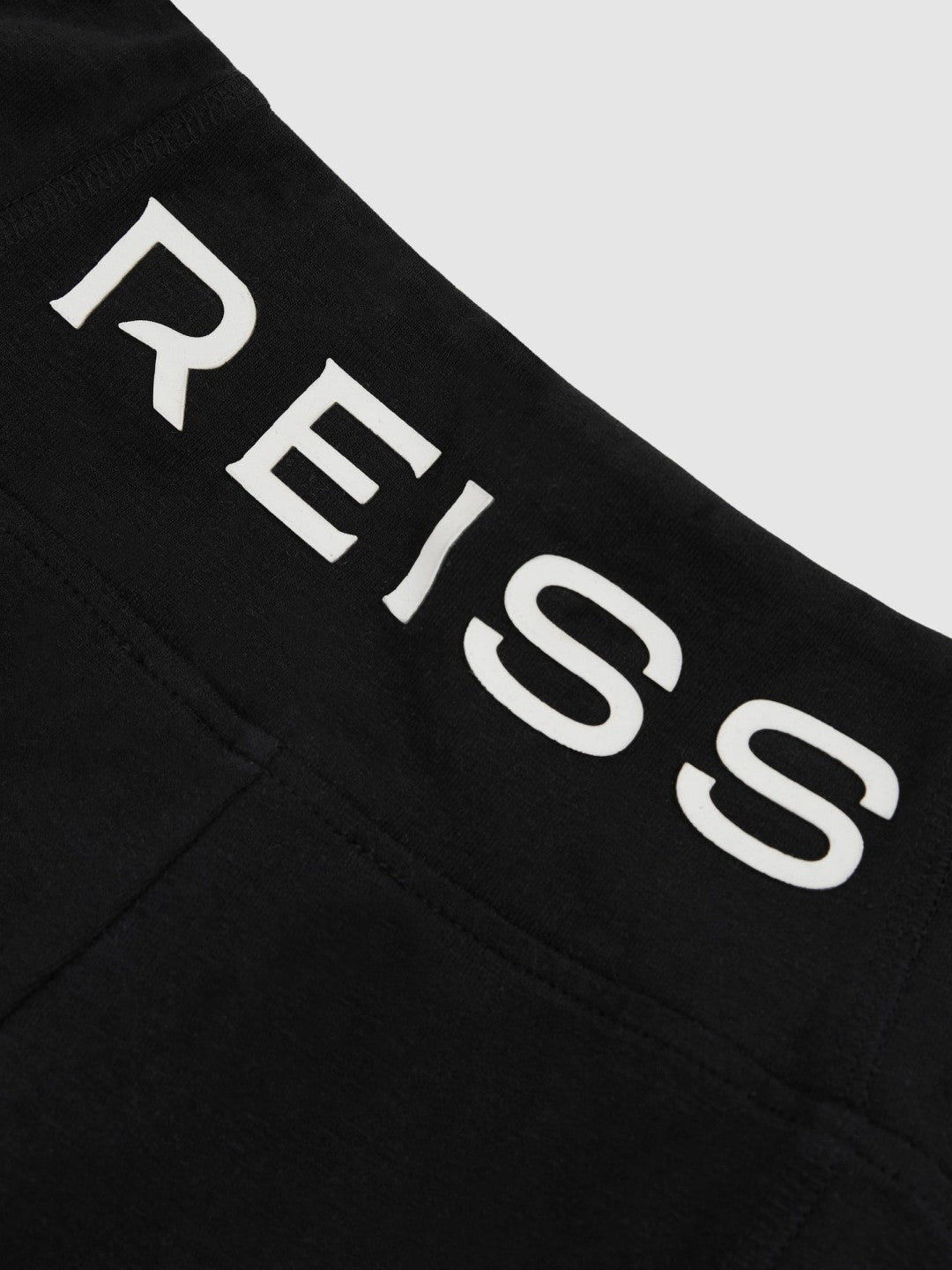 Reiss | 9-14 yrs Stretch Logo Print Leggings in Black