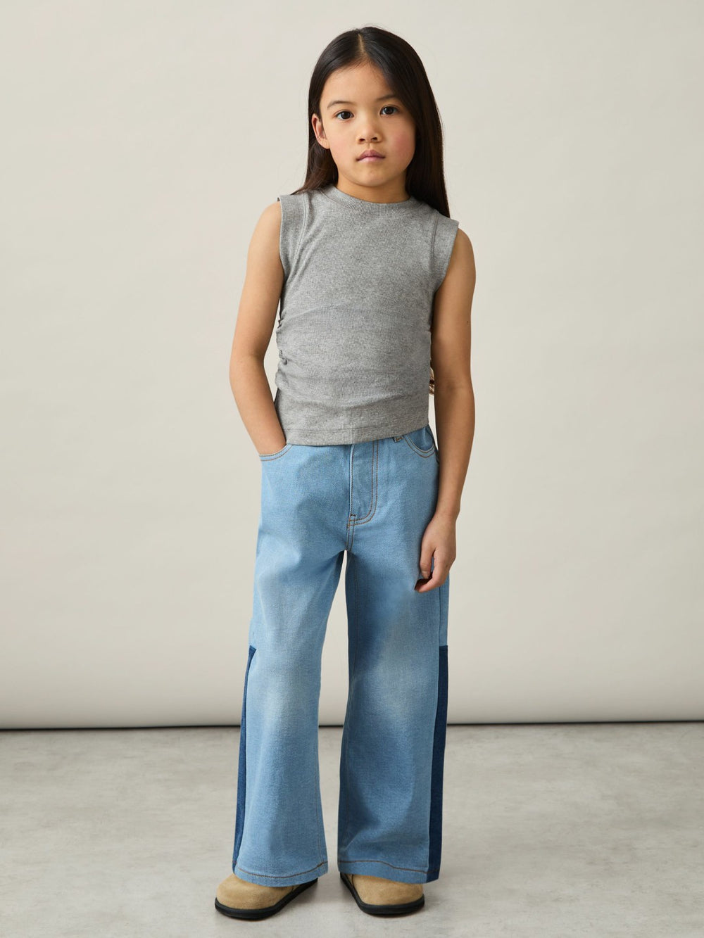 Reiss | 13-14 yrs Ruched Vest Top in Grey