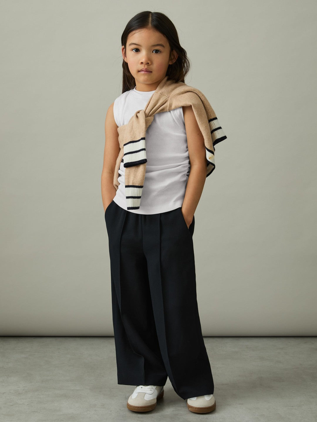 Reiss | 13-14 yrs Ruched Vest Top in White