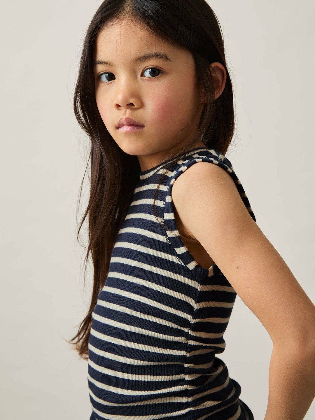 Reiss | 9-13 yrs Ruched Vest Top in Navy/White