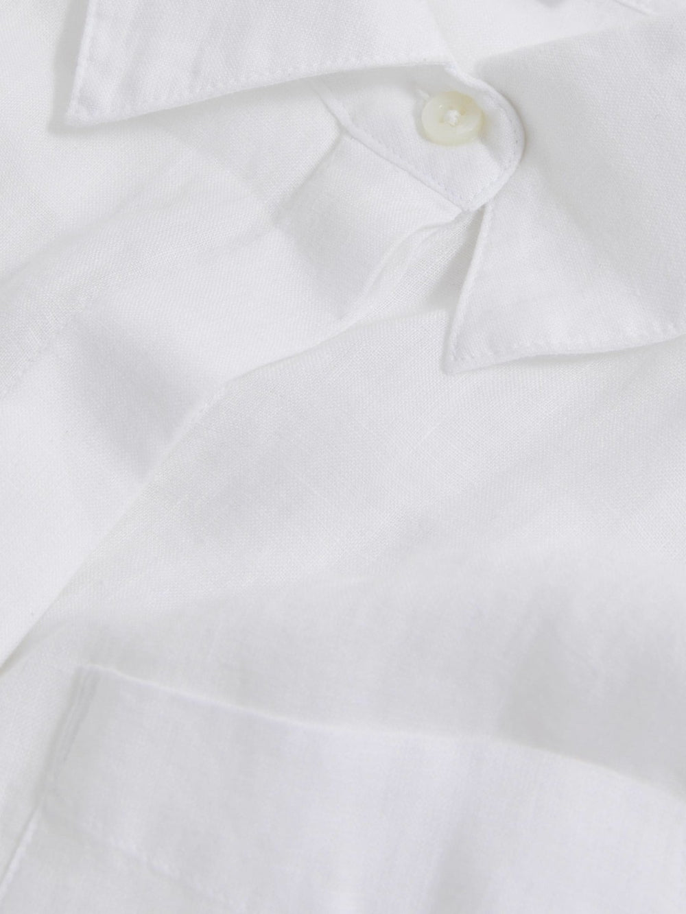 Reiss | Linen Button-Through Shirt in White