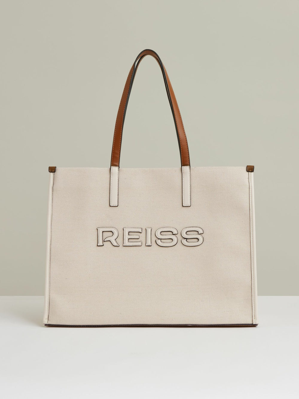 Reiss | Canvas Logo Tote Bag in Natural