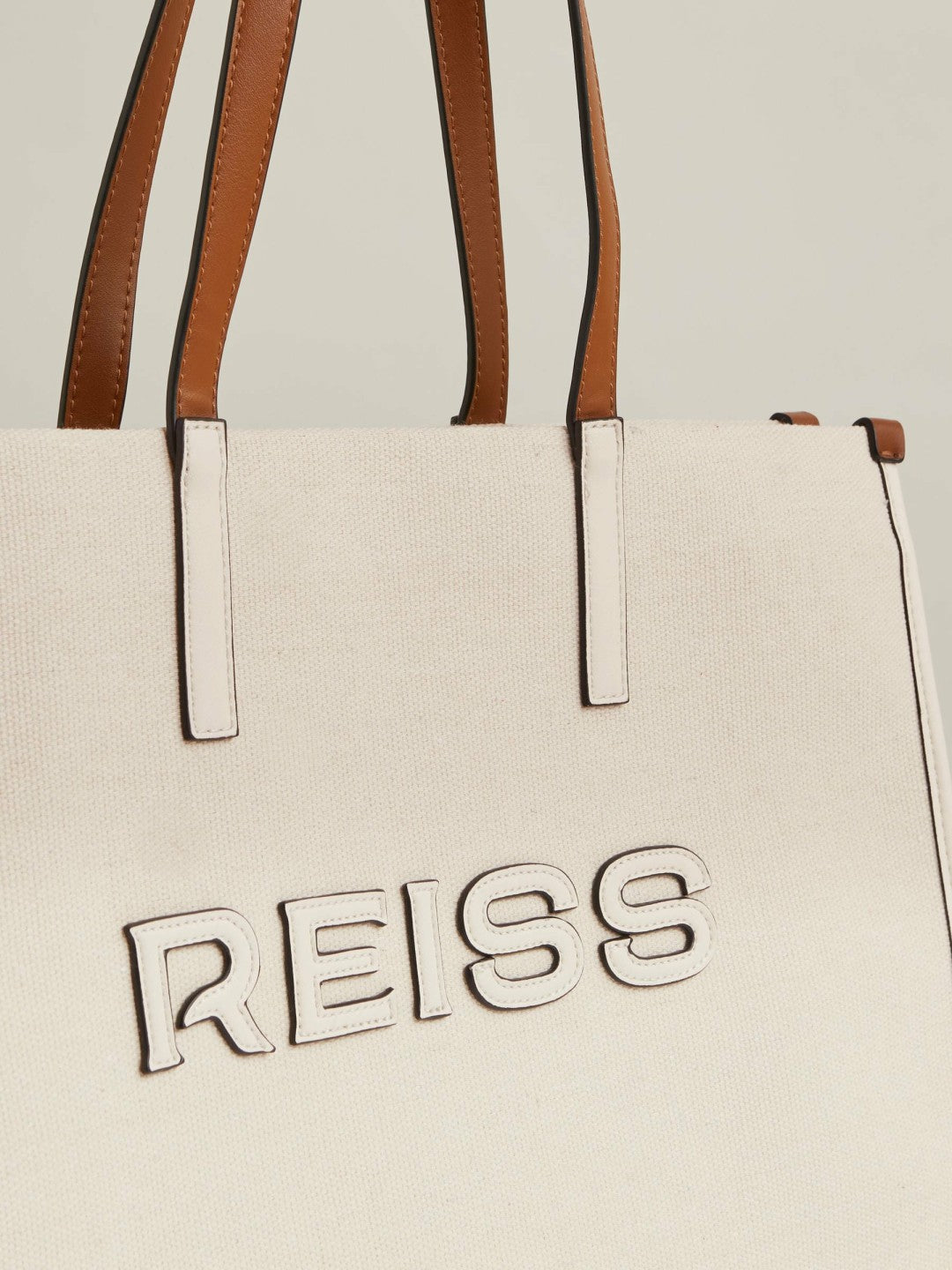 Reiss | Canvas Logo Tote Bag in Natural