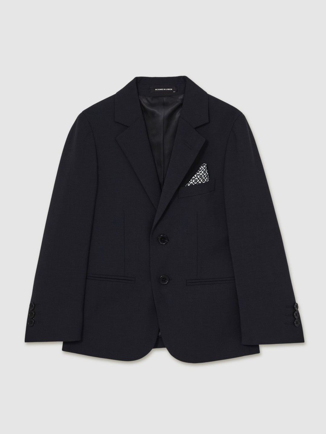 Reiss | 13-14 yrs Wool-Blend Single-Breasted Suit Blazer in Navy