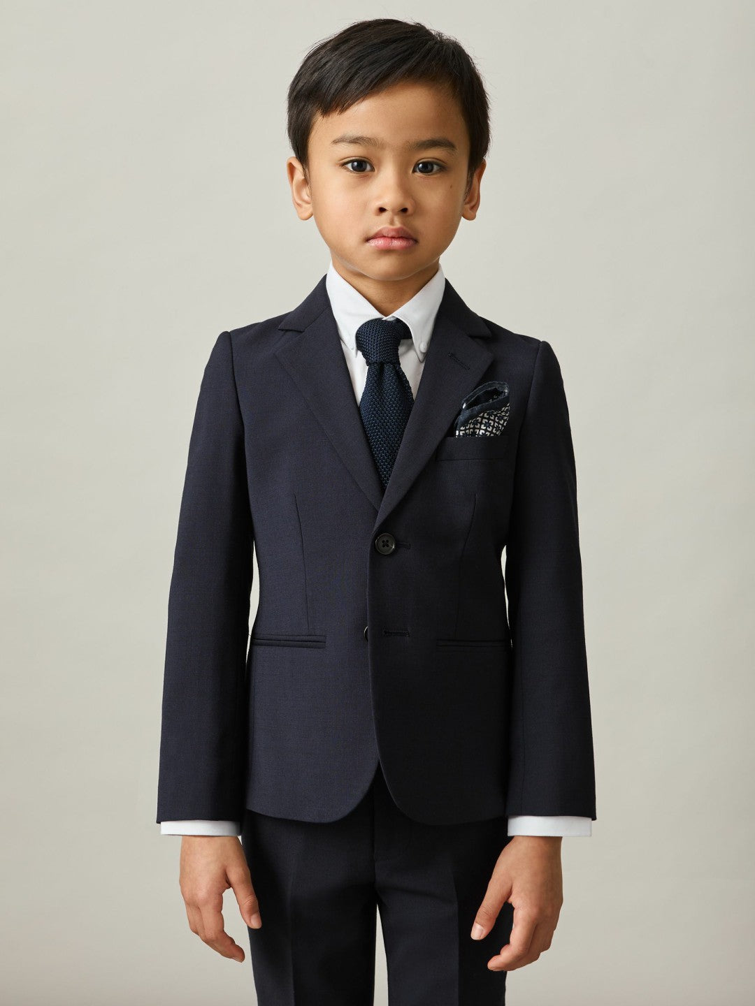 Reiss | 9-14 yrs Wool-Blend Single-Breasted Suit Blazer in Navy