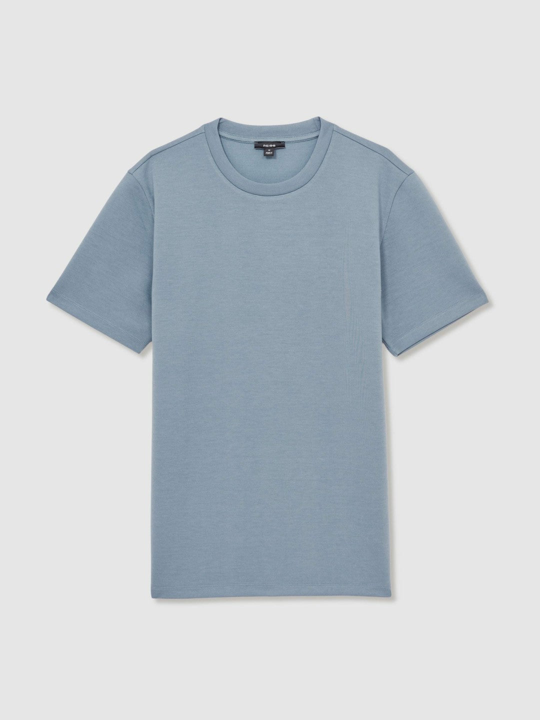 Reiss | Interlock Jersey Crew Neck T-Shirt in Airforce Blue