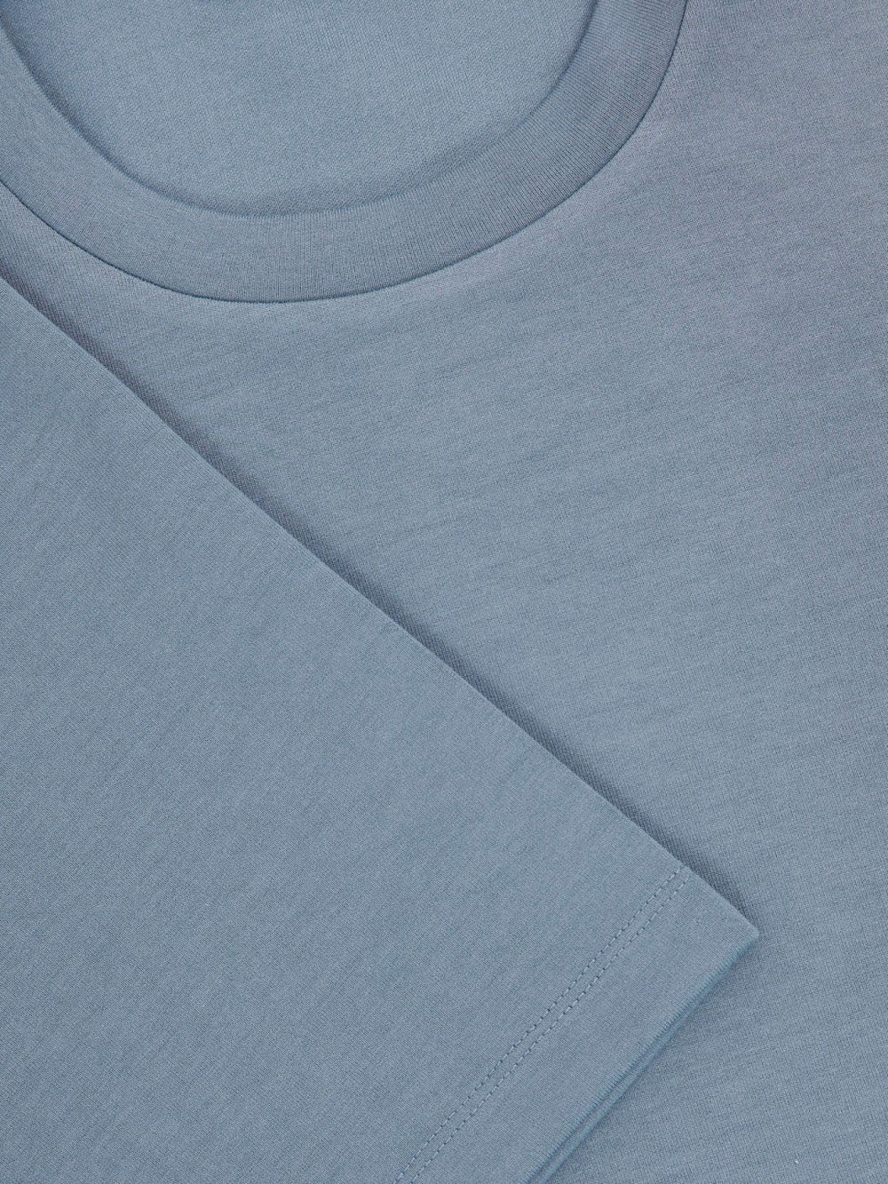 Reiss | Interlock Jersey Crew Neck T-Shirt in Airforce Blue