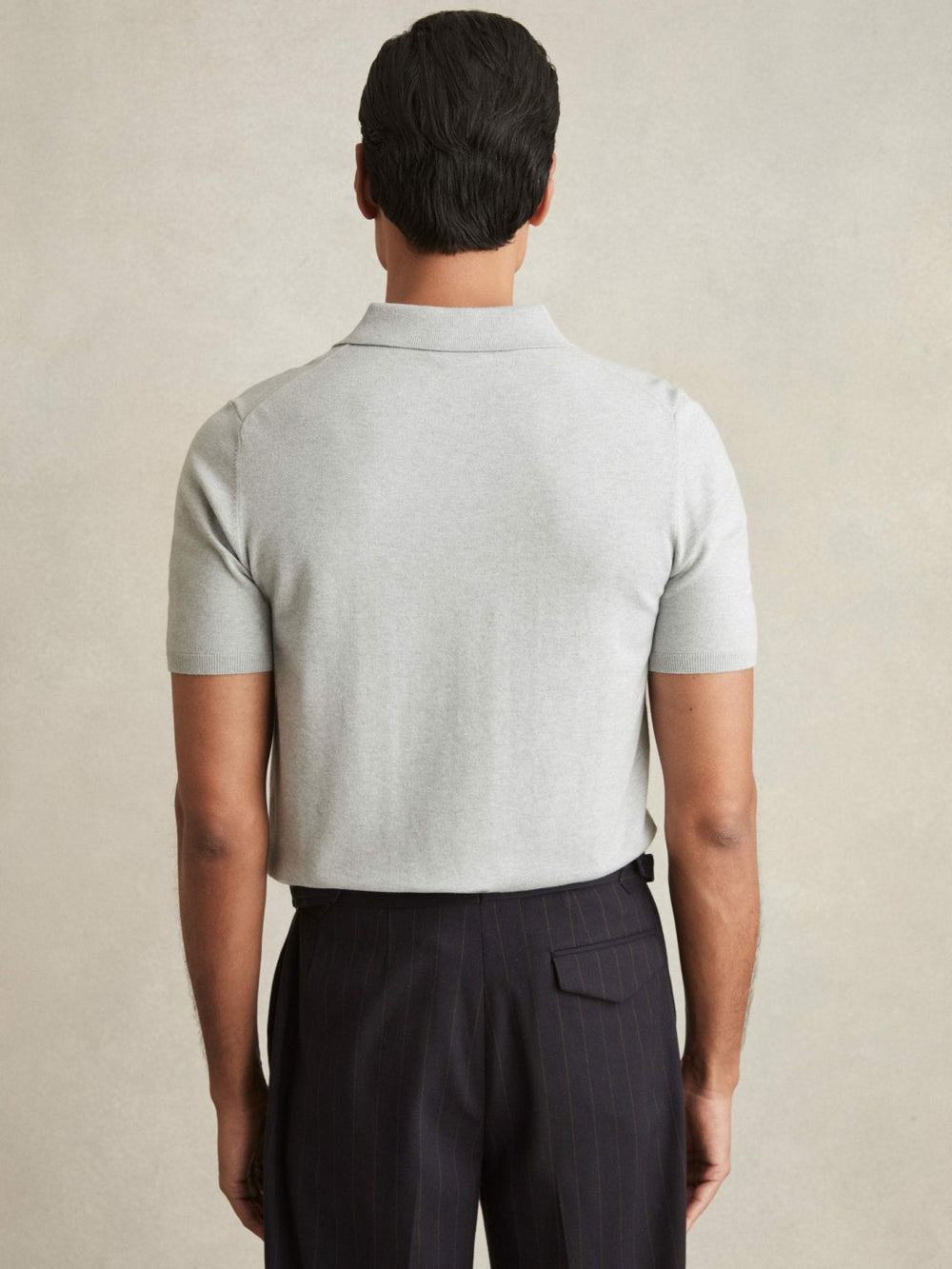 Reiss | Contrast-Placket Polo Shirt With Cotton in Washed Sage Green