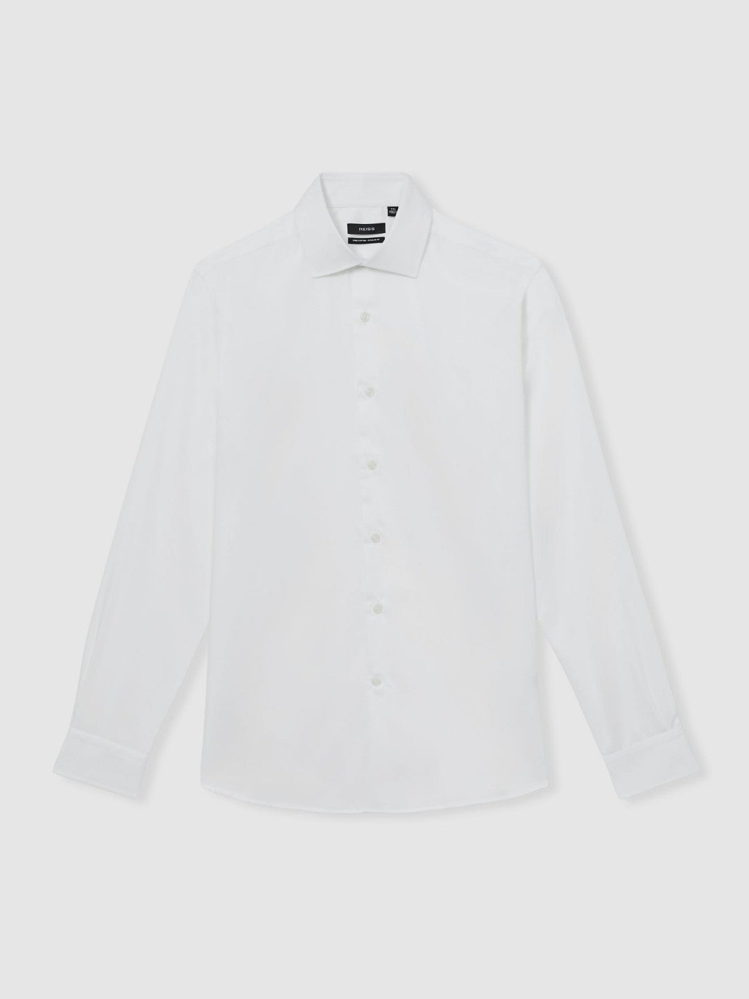 Reiss | Regular Fit Cotton Sateen Shirt in White
