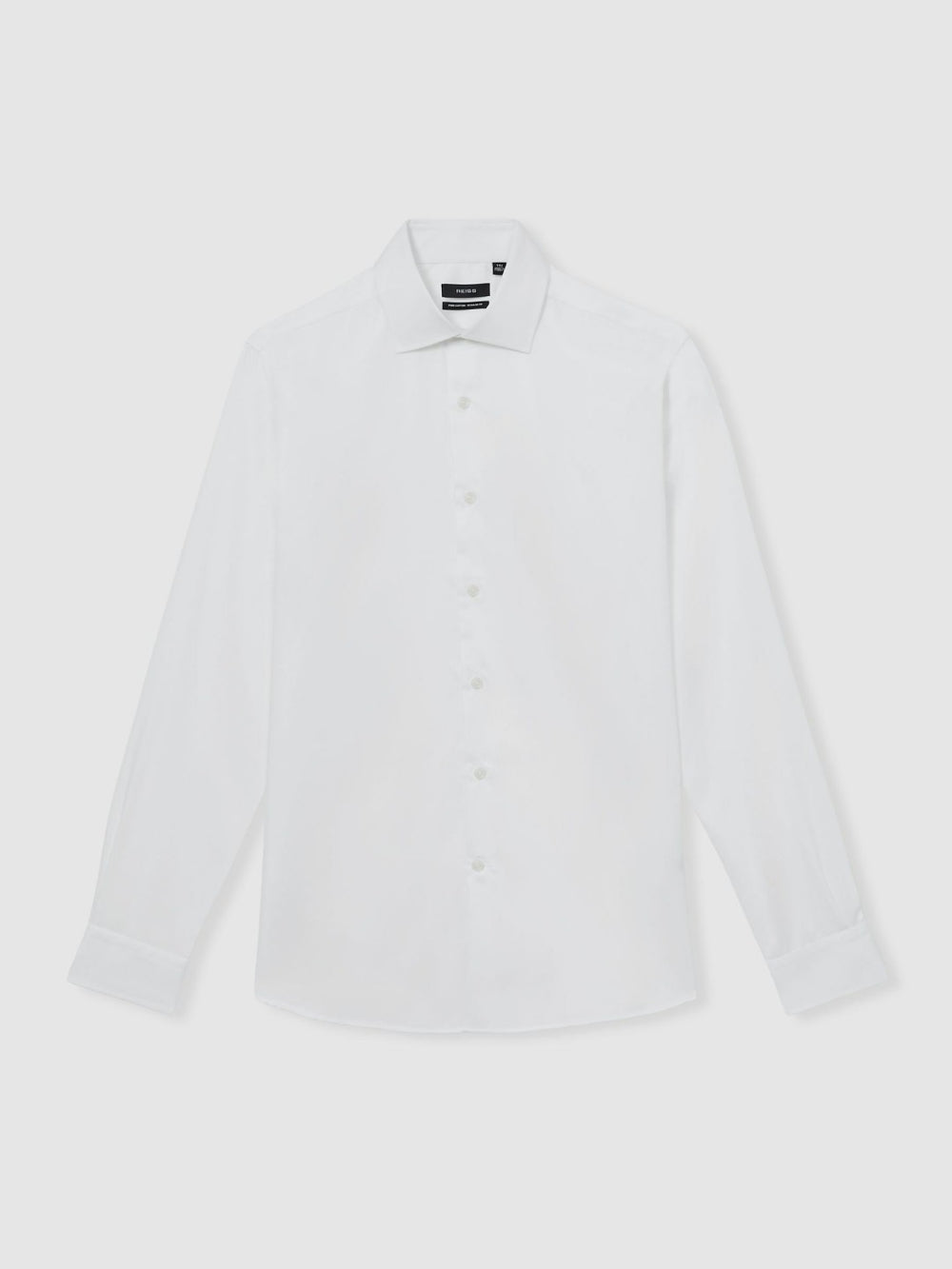 Reiss | Regular Fit Cotton Sateen Shirt in White
