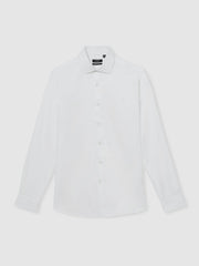 Reiss | Regular Fit Cotton Sateen Shirt in White