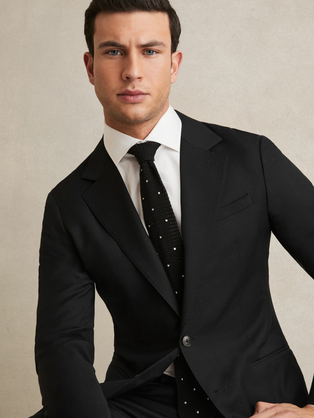 Reiss | Regular Fit Cotton Sateen Shirt in White