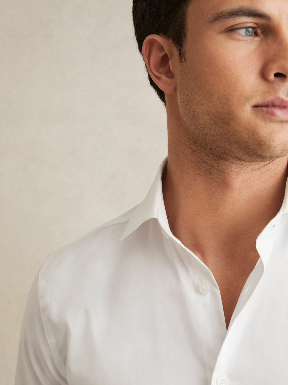 Reiss | Regular Fit Cotton Sateen Shirt in White