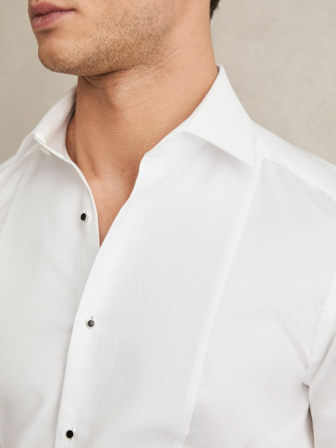 Reiss | Slim Fit Cotton Dinner Shirt in White