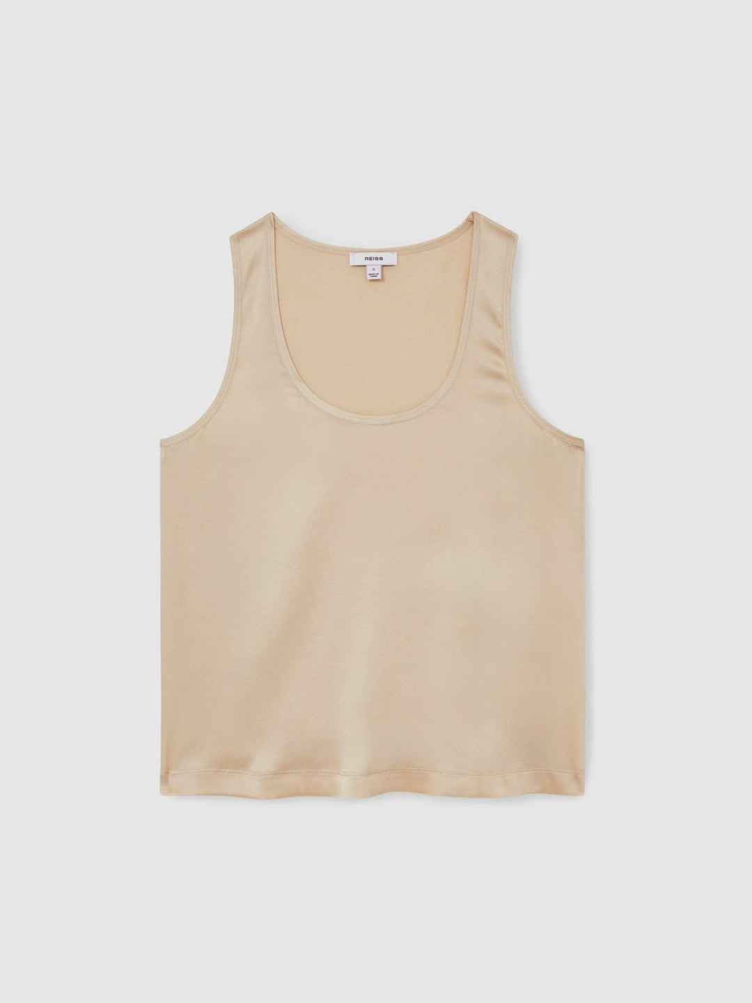 Reiss | Silk-Front Cami Top in Neutral