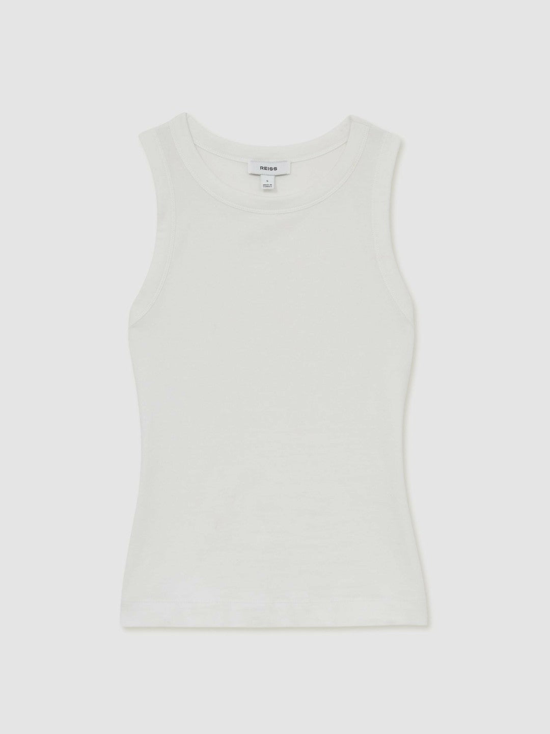 Reiss | Stretch-Cotton Racerback Vest in White