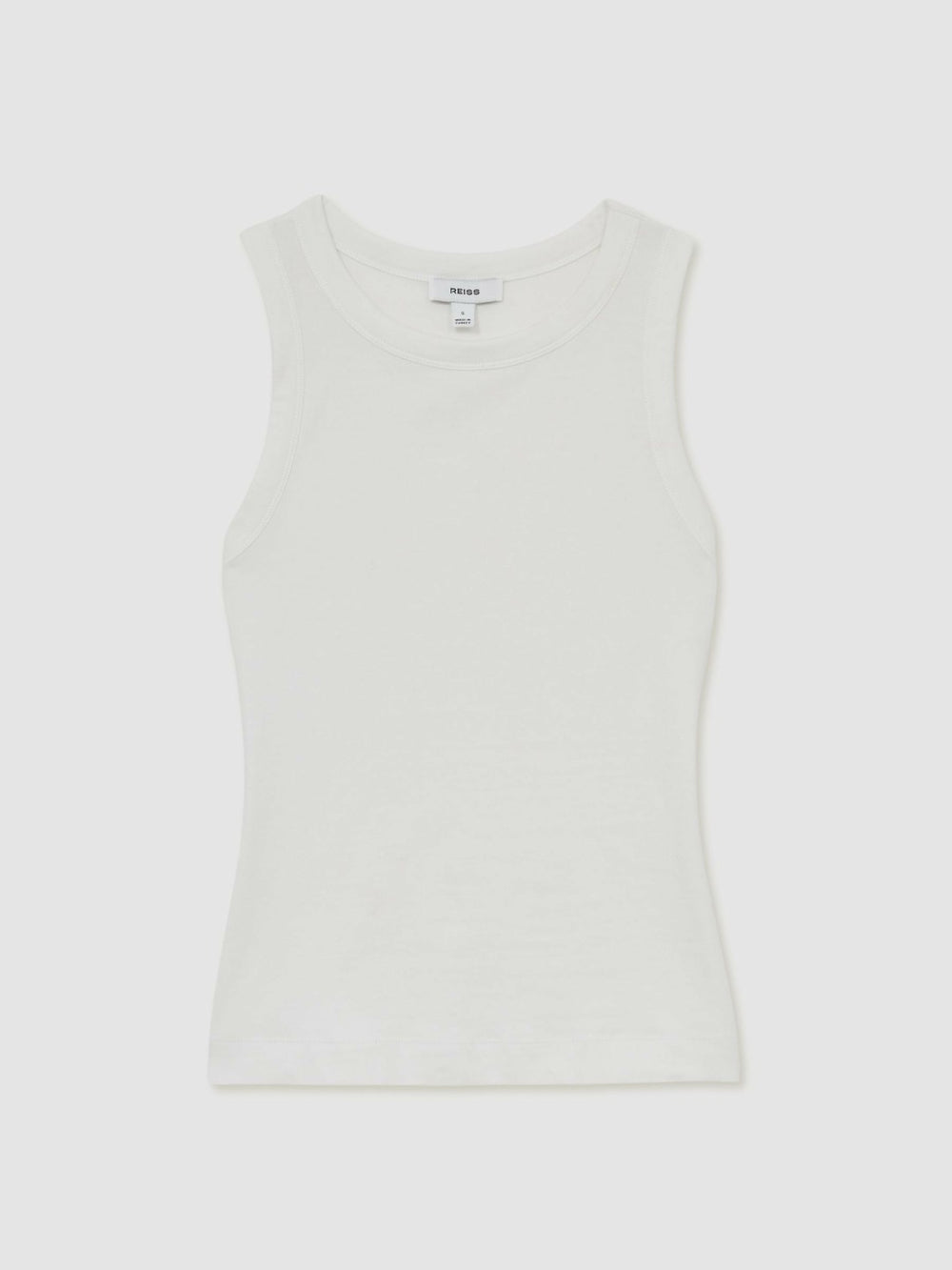 Reiss | Stretch-Cotton Racerback Vest in White
