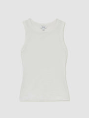 Reiss | Stretch-Cotton Racerback Vest in White