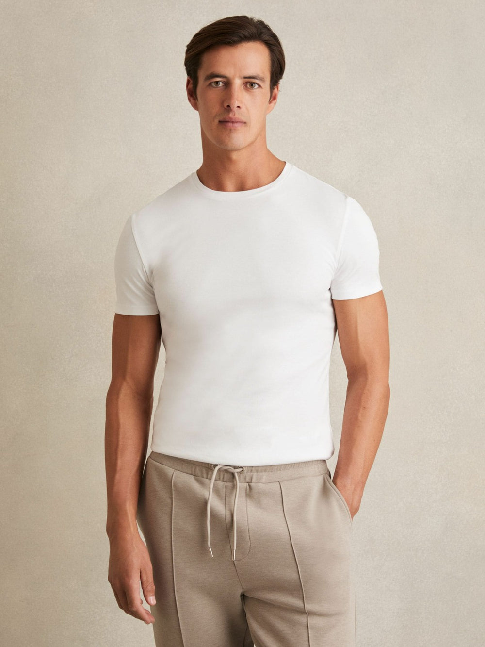 Reiss | Cotton Sports-Fit T-Shirt in White
