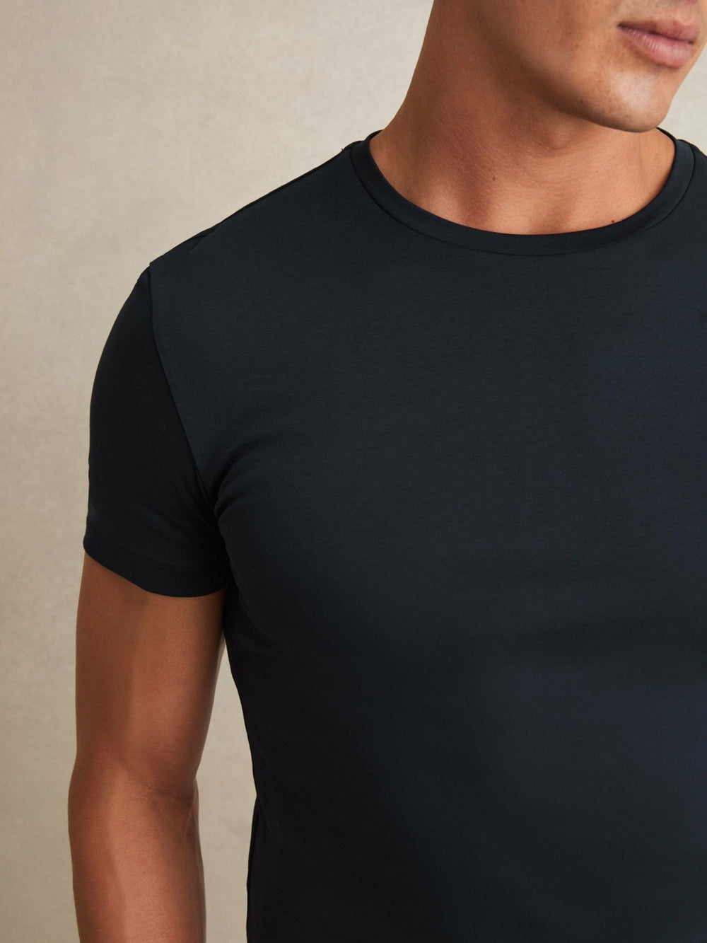 Reiss | Cotton Sports-Fit T-Shirt in Navy