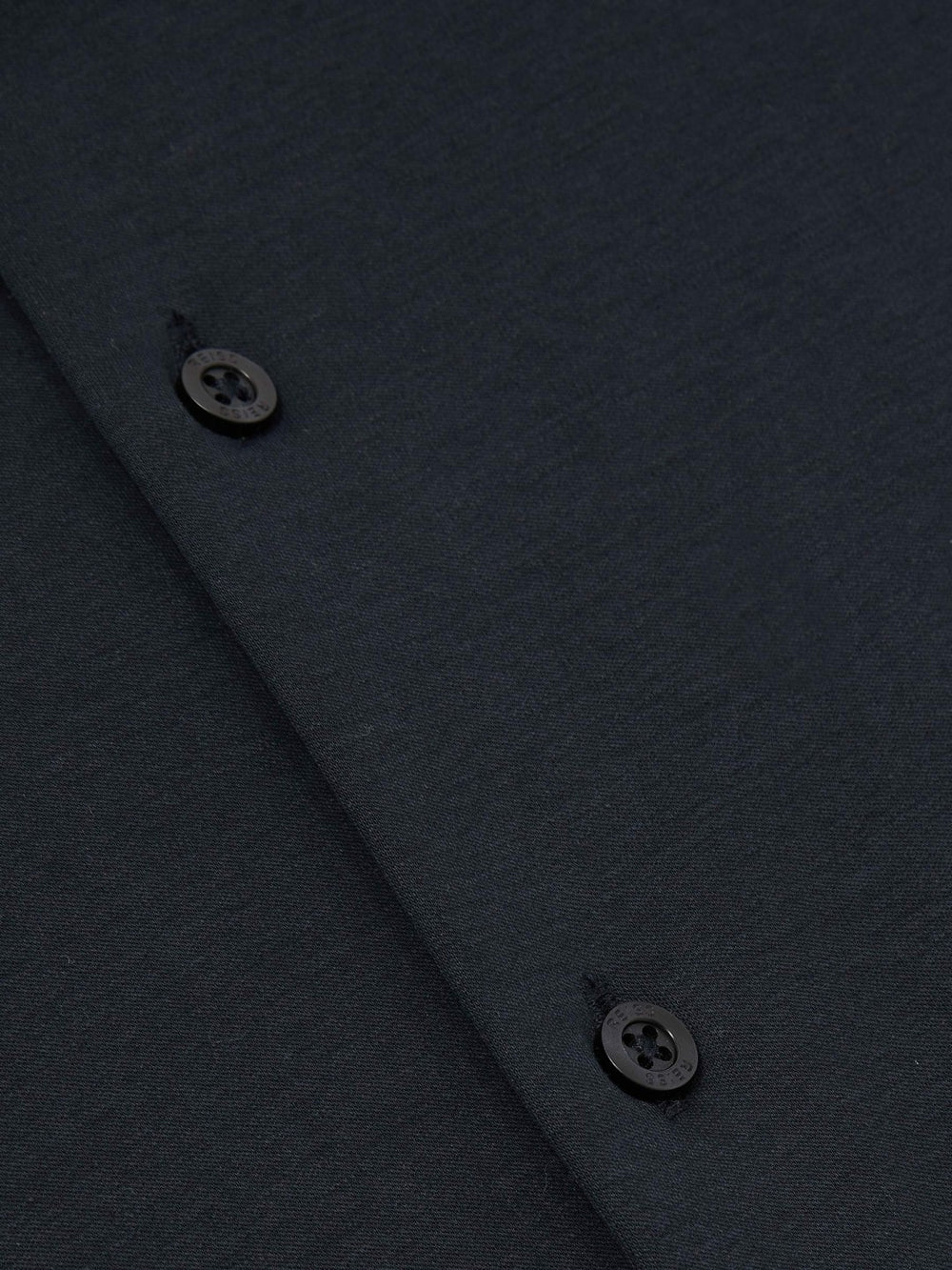 Reiss | Cotton-Jersey Button-Through Shirt in Navy