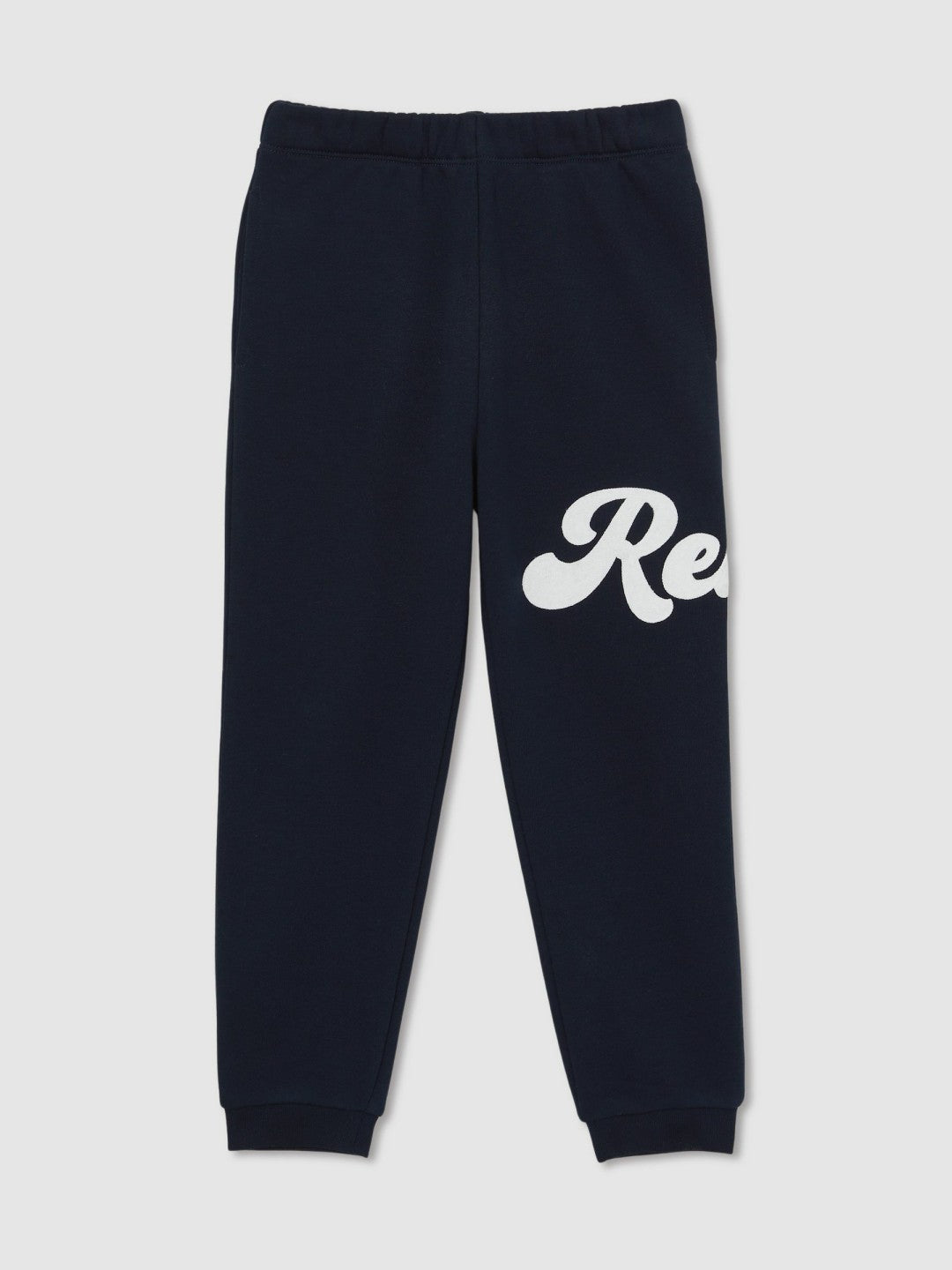 Reiss | 13-14 yrs Cotton-Blend Logo Script Joggers in Navy