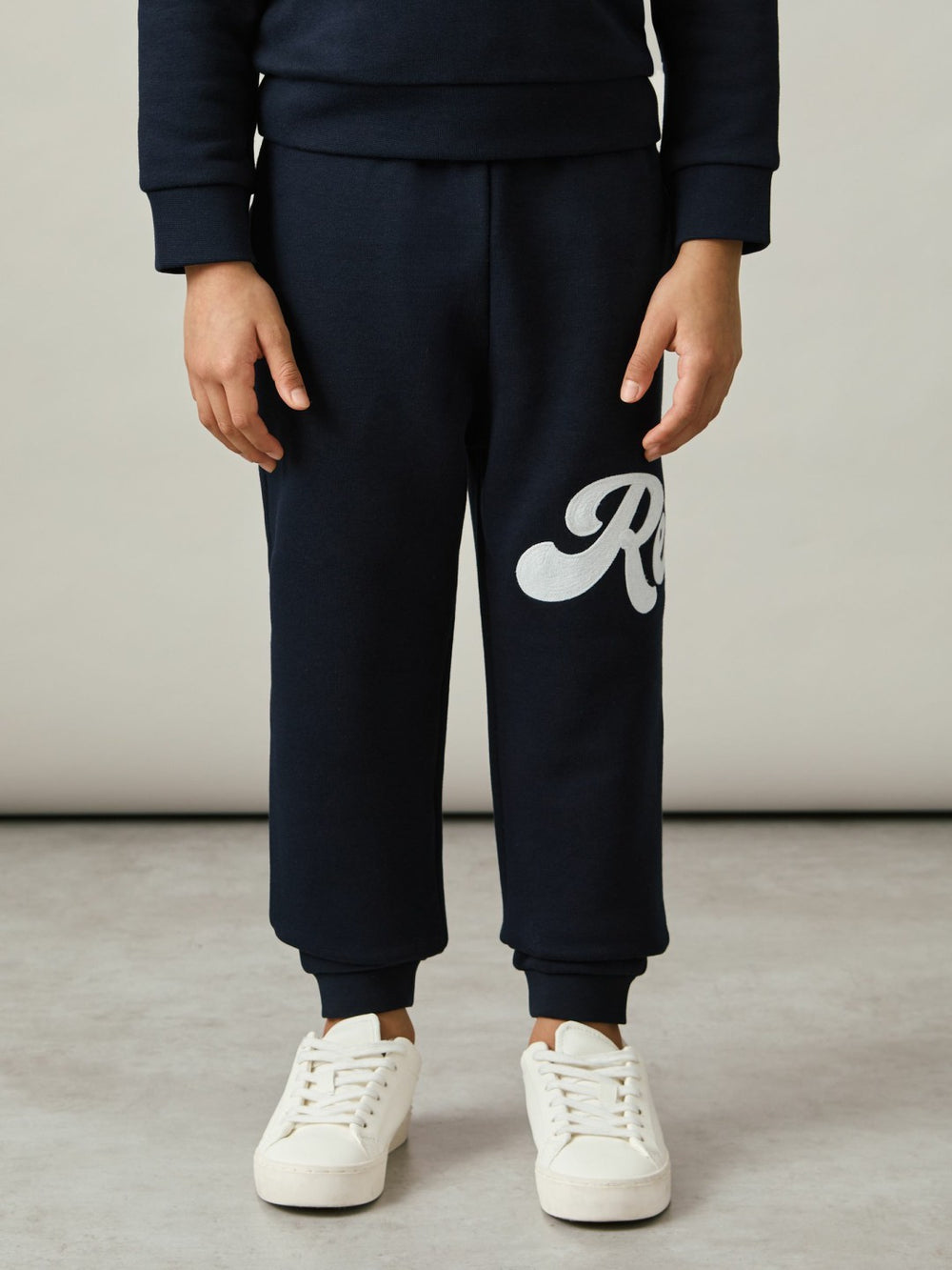 Reiss | 13-14 yrs Cotton-Blend Logo Script Joggers in Navy