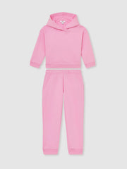 Reiss | 9-13 yrs Cotton-Blend Hoodie And Joggers Set in Bright Pink