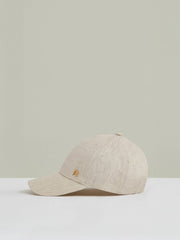 Reiss | Linen Logo Baseball Cap in Neutral