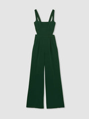 Reiss | Wide-Leg Cut-Out Jumpsuit in Green