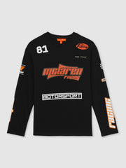 Reiss | McLaren F1 Team Cotton Logo T-Shirt Unisex Fit in Black