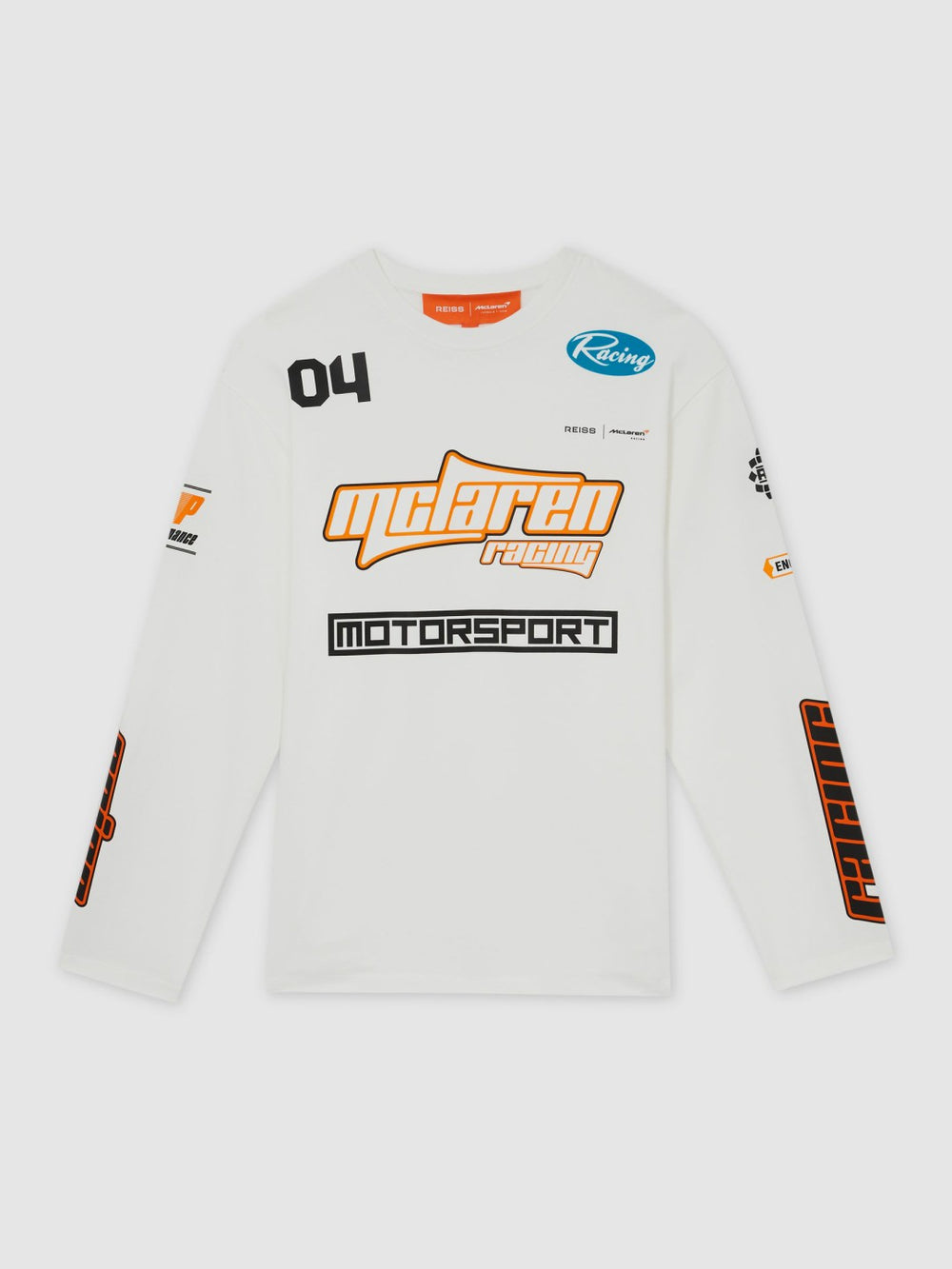 Reiss | McLaren F1 Team Cotton Logo T-Shirt Unisex Fit in White