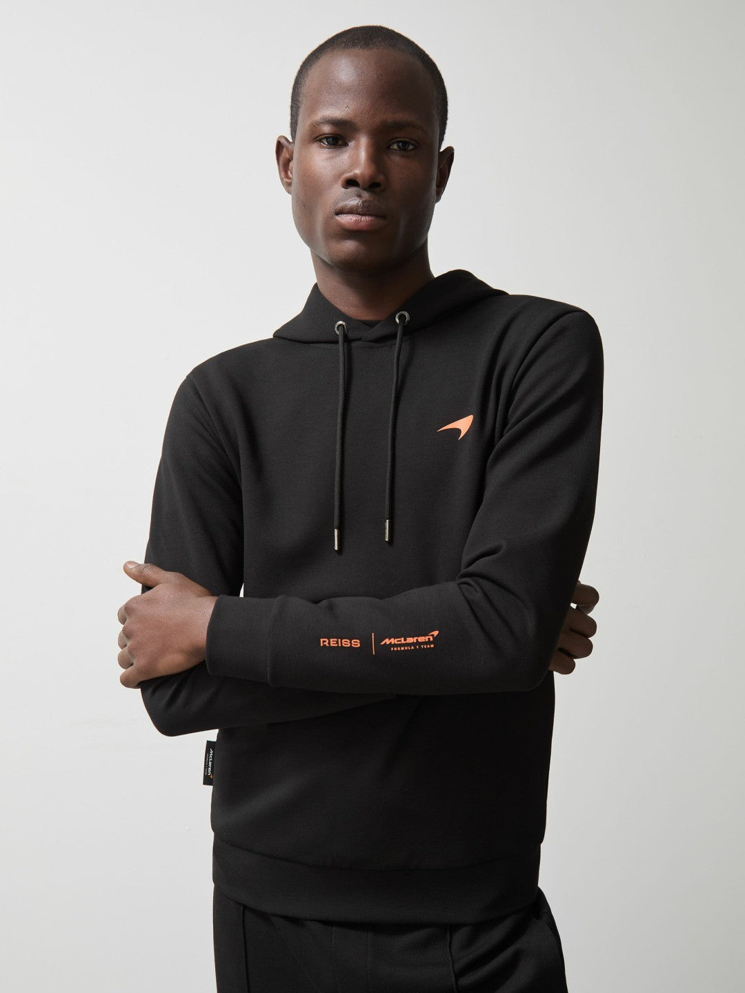 Reiss | McLaren F1 Team Interlock Hoodie in Black