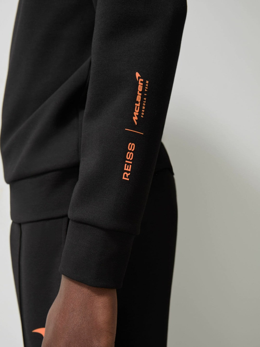 Reiss | McLaren F1 Team Interlock Hoodie in Black